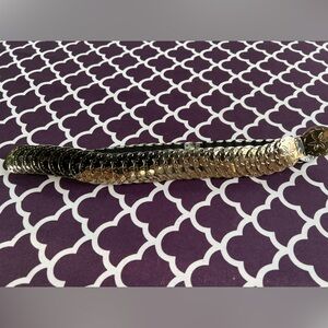 Women’s elastic silver star fish print belt